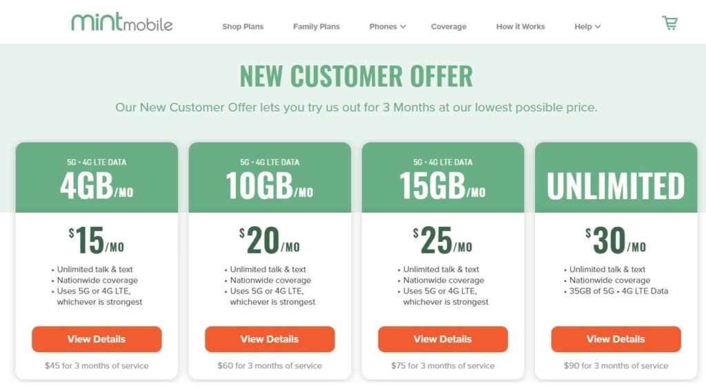 Save money with Mint Mobile new customer offers